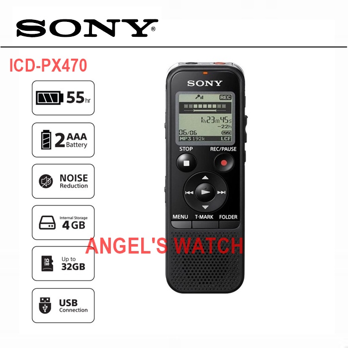 angelswatch voice recorder sony icd px-470 ICD-PX470 VOICE RECORDER ALAT PEREKAM SUARA