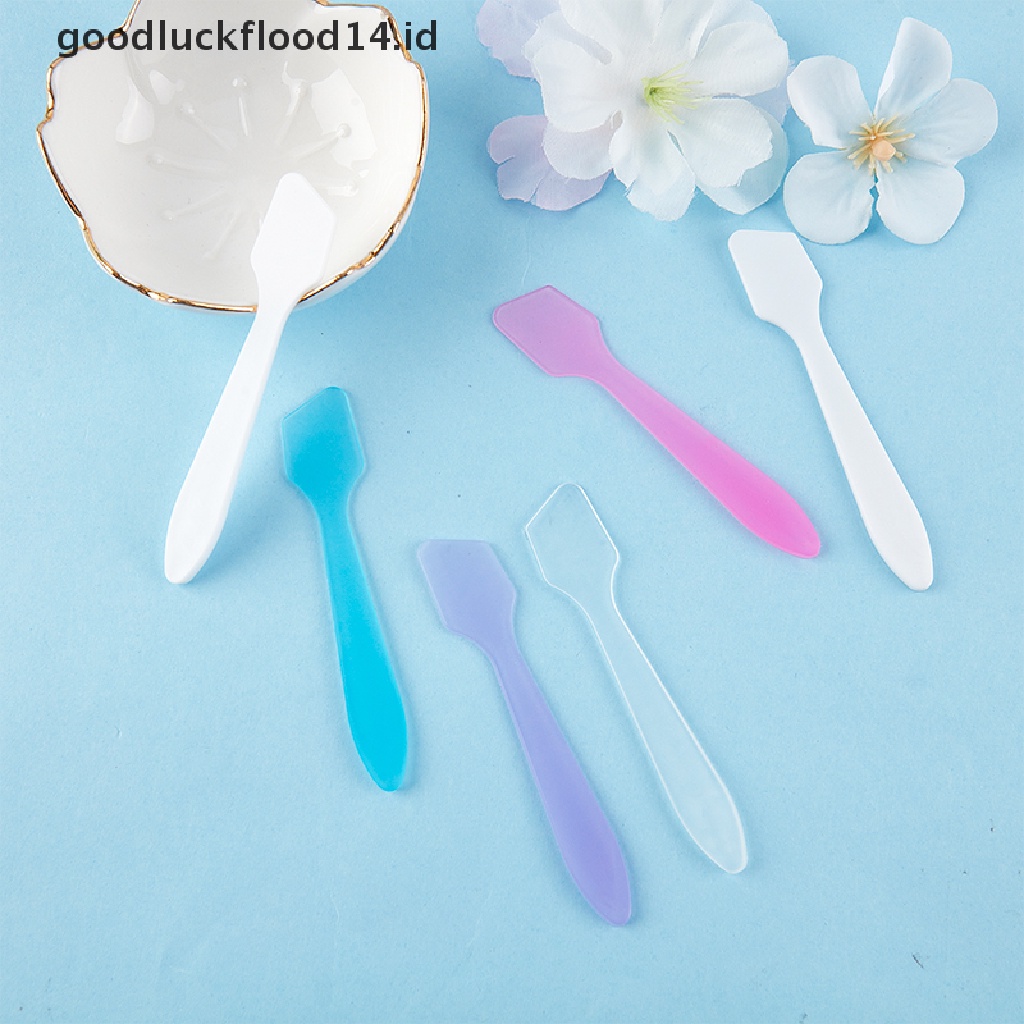 [OOID] 10 Pcs Mini Cosmetic Spatulas Scoop Face Cream Makeup Mask Mixed Spoon Beauty ID