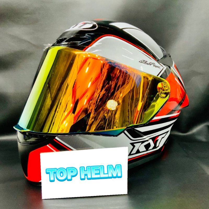 KACA VISOR KYT TT COURSE IRIDIUM SILVER/KACA KYT IRIDIUM RED GOLD