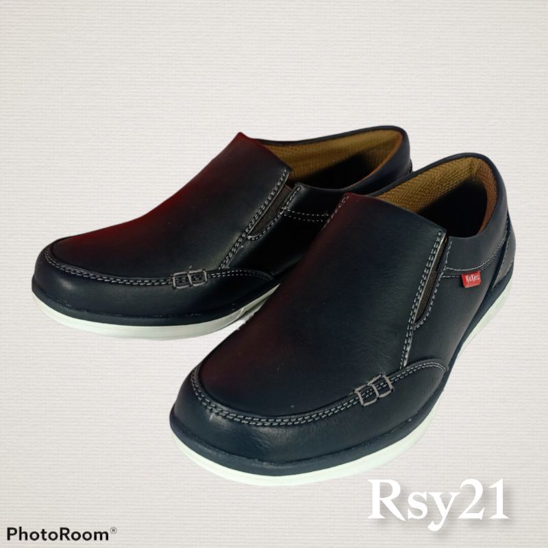 Sepatu Pria Kulit Casual Slip On H03 Santai Formal Kerja Sekolah