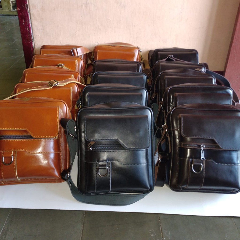 Tas Selempang Kulit / Tas Selempang Pria / Tas Selempang Kulit Asli Pria Wanita Premium Casual COD