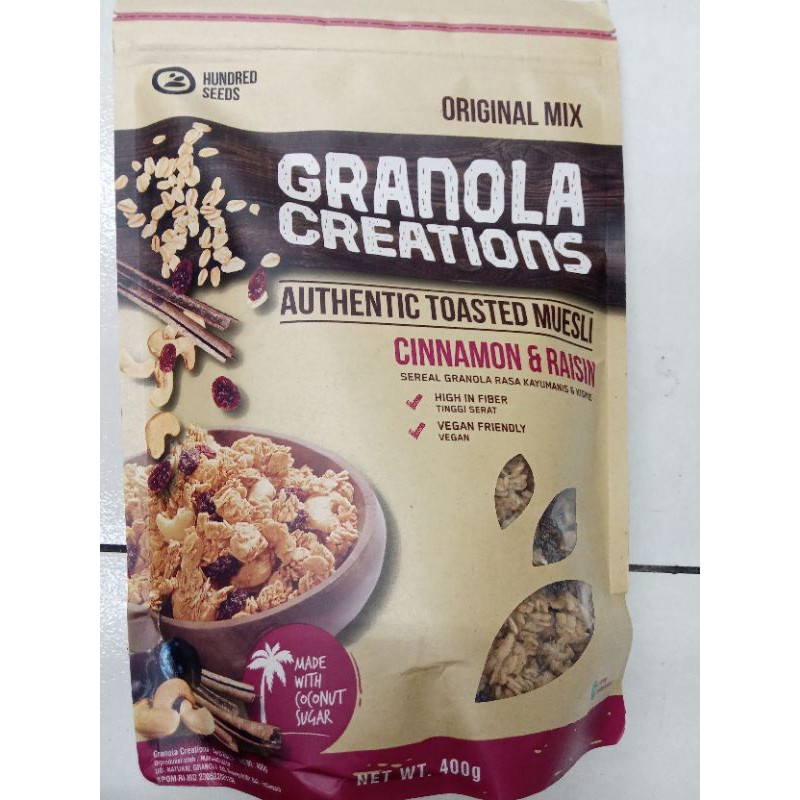 

granola creations cinnamon raisin 400gr