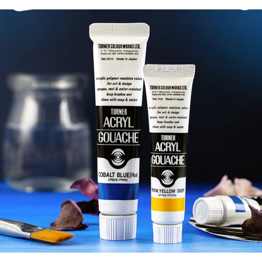 

Turner Acryl Gouache Tube White and Pastel colors refill 20ml