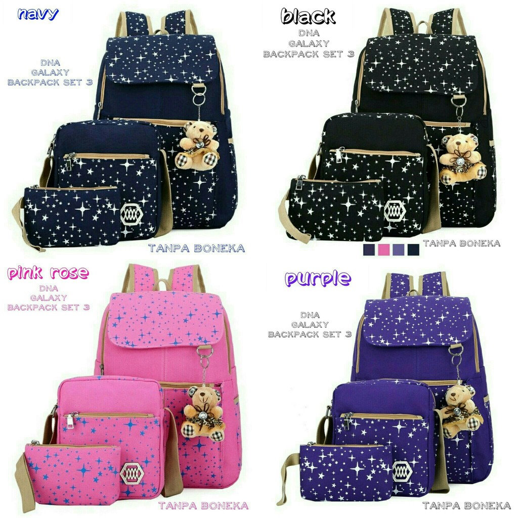 2.2 COD SALE - BACK PACK DOUBLE DECKER TAS RANSEL ANAK LOL UNICORN SUPERHERO PAW PATROL SHOPKINS FASHION CEWEK W5Q3