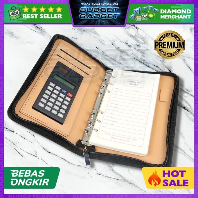 

[[COD]] Buku Catatan Binder Note Cover Kulit with Kalkulator MURAH Kode 972