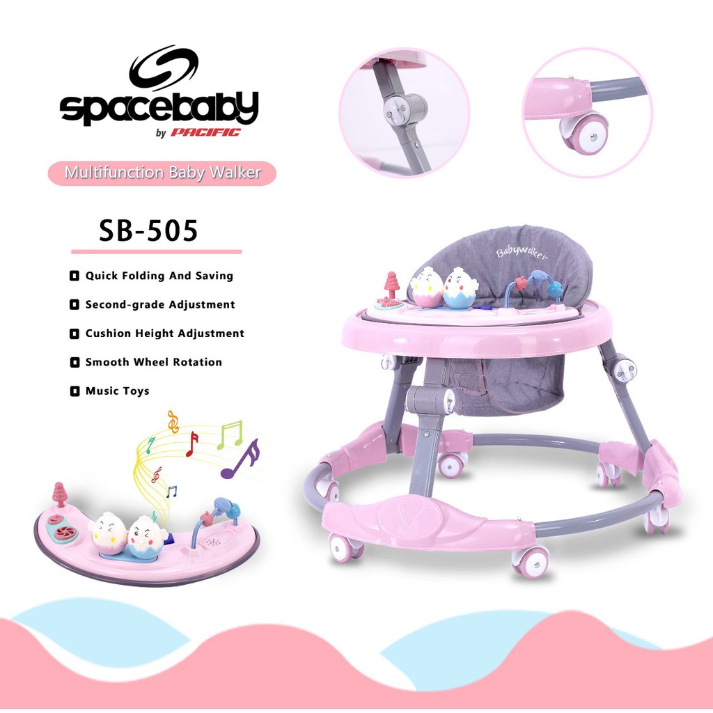 Baby Walker Apollo Alat Bantu Jalan Bayi Spacebaby Sb-505