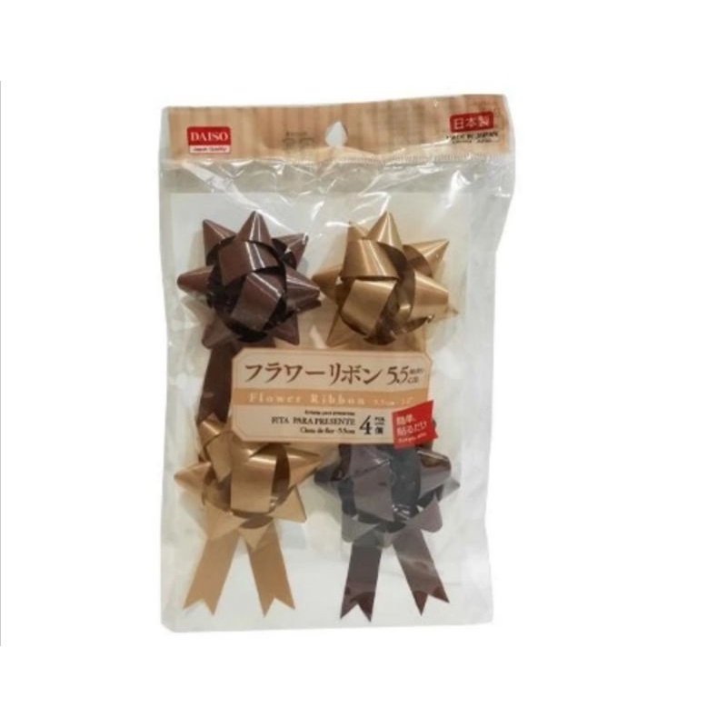 

Daiso Pita Kado Bentuk Bunga Isi 4pcs ukuran ukuran 14cm x 22.5cm x 3cm