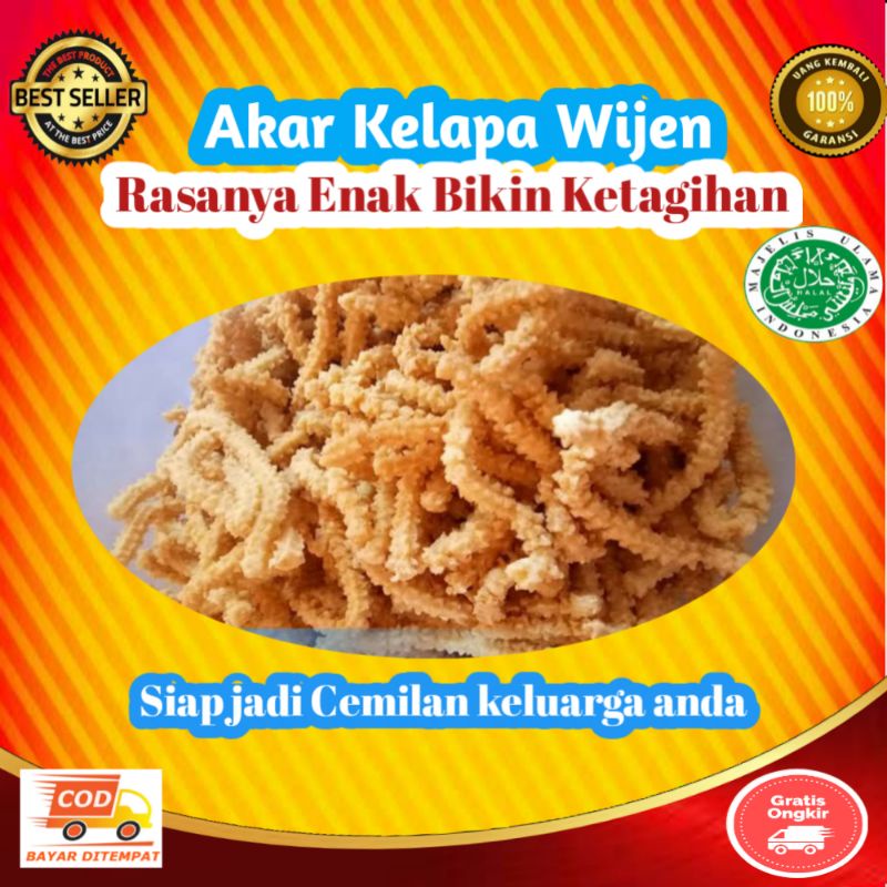 

makanan ringan cemilan tradisional akar kelapa enak murah