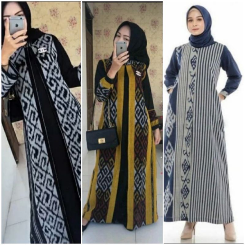 gamis tenun ethnic jepara model terbaru baju tenun jepara