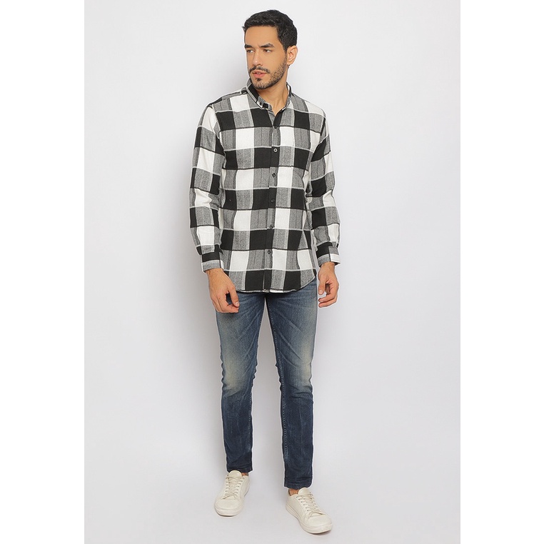 HASSENDA KEMEJA FLANEL JOEL BLACK MULTI- ORIGINAL HASSENDA