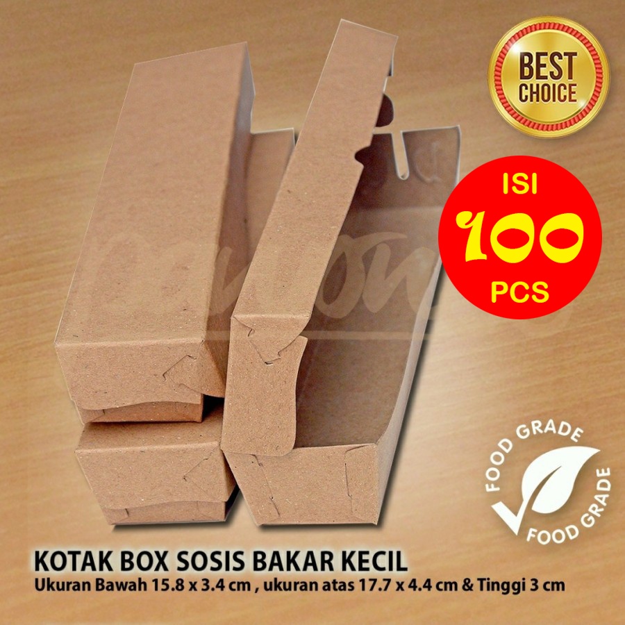 

Kotak Dus Sosis Bakar KRAFT COKLAT KECIL -( 100 Pcs )