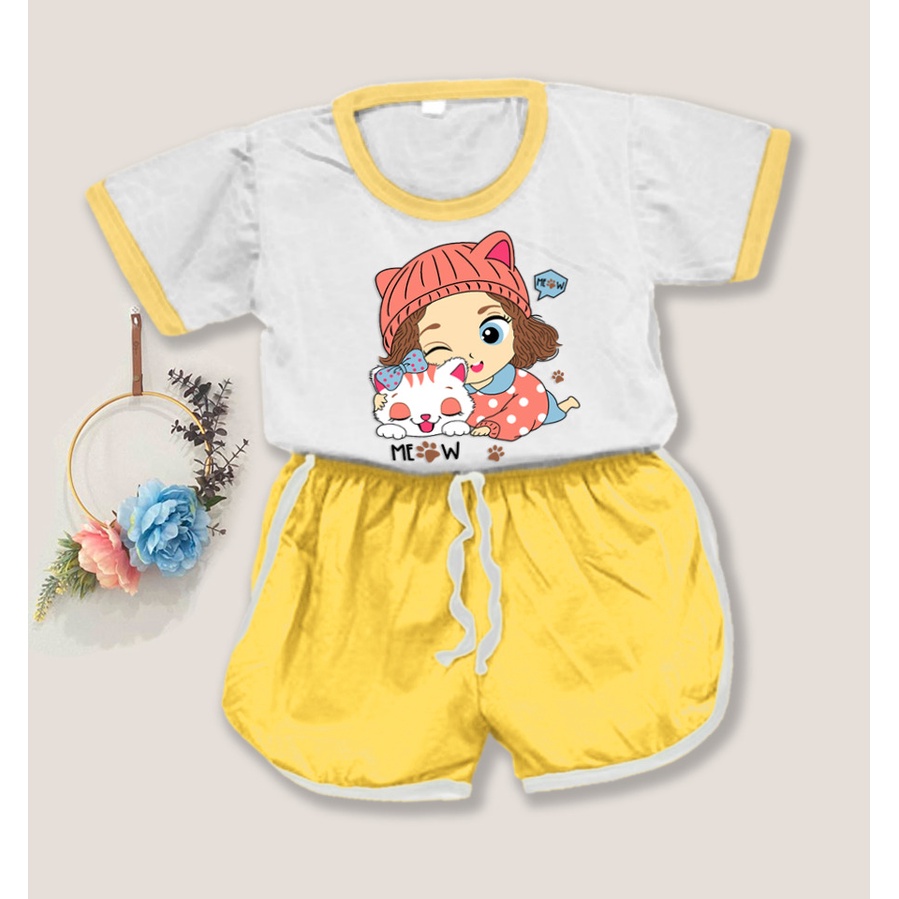 Rillo - Setelan Baju Playset Cupa Cups Anak / Setelan Anak Perempuan Usia 1-5 Tahun