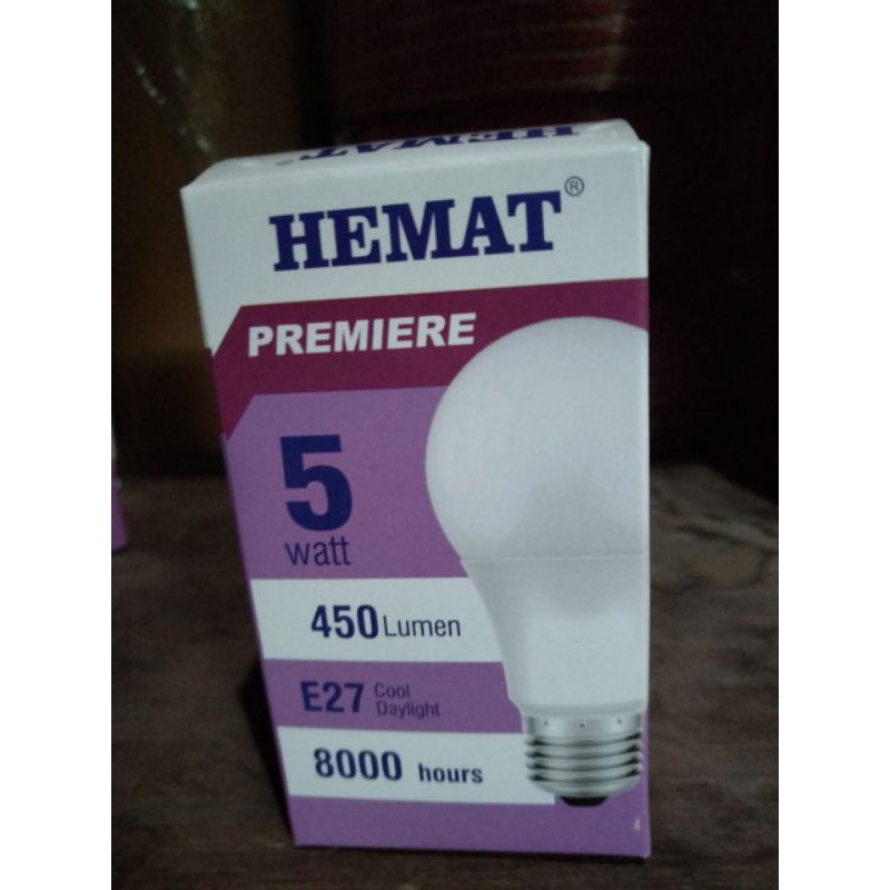 lampu led hemat premiere 5watt putih