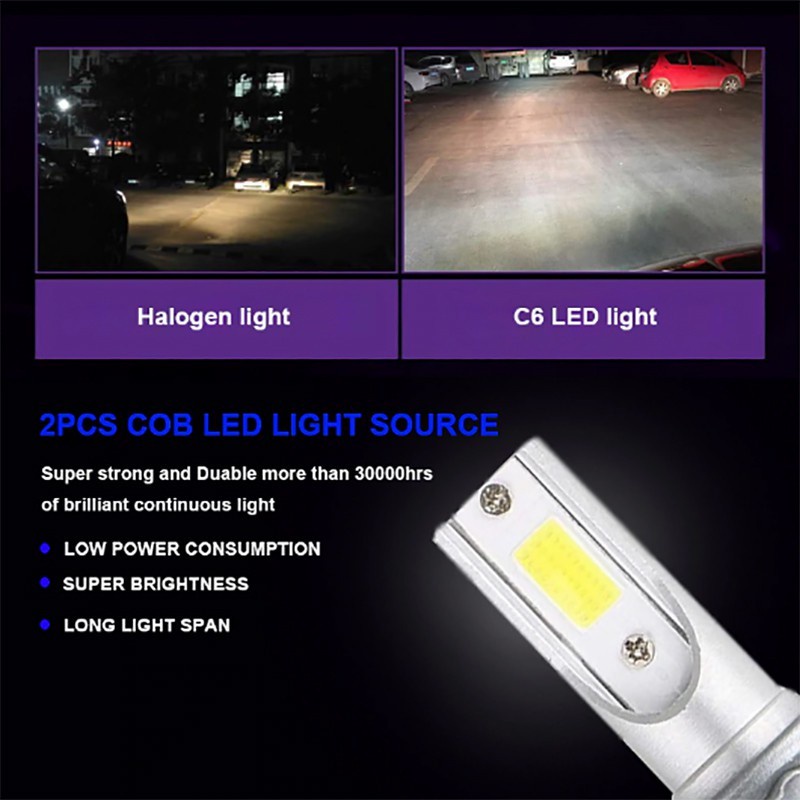 Lampu led headlamp mobil C6 H11 High Quality Lampu depan C6 H11