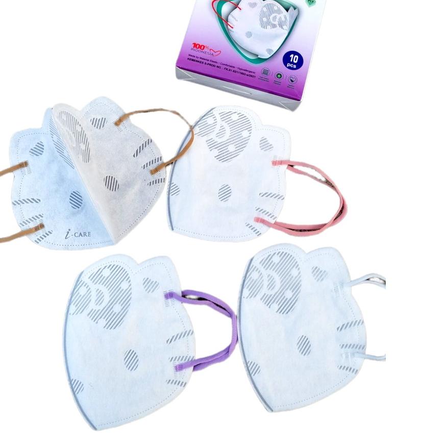 Tetap Trendϟ Masker Fashion Duckbill HELLO KITTY DEWASA Icare 4ply Hellokitty mask 〖5.5 COD〗
