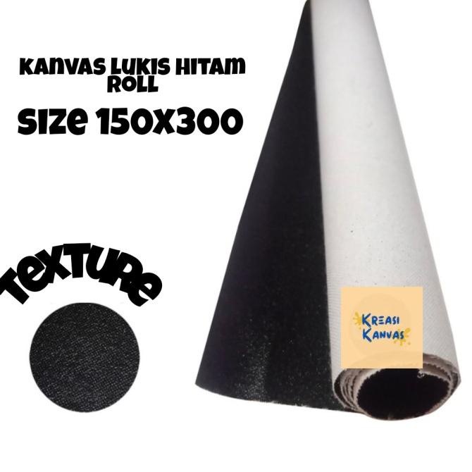 

kanvas lukis rol black / hitam premium