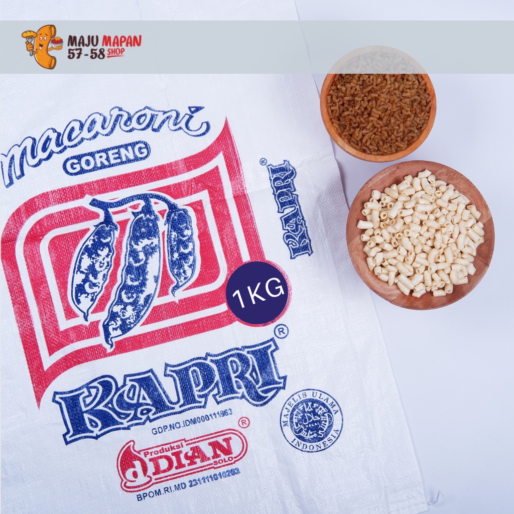 

MAKARONI GORENG | MAKARONI MENTAH | MAKARONI KAPRI MINI 1KG