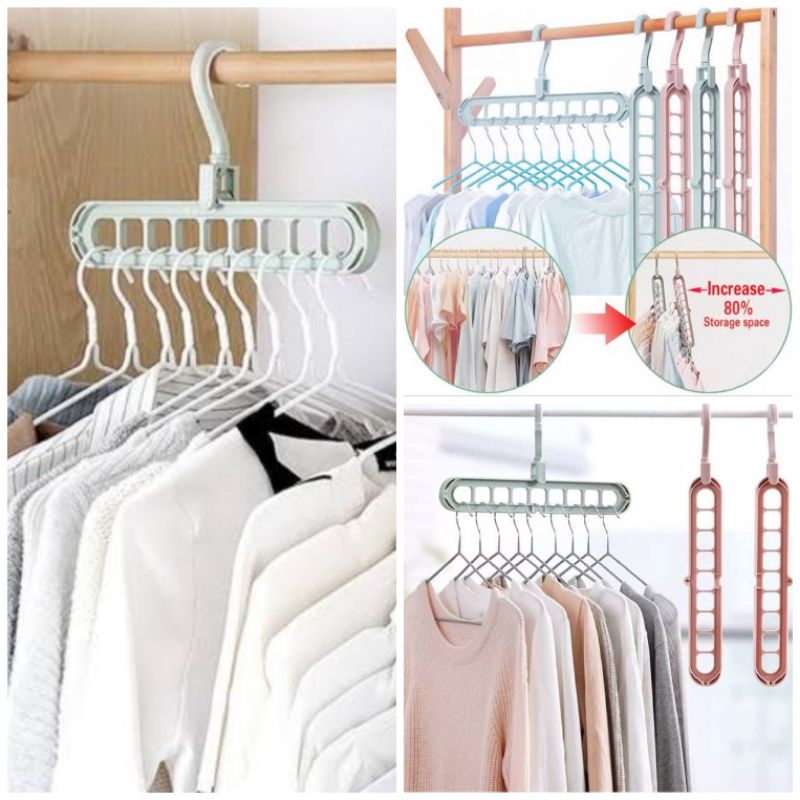 gantungan baju hanger  megic  9lubang