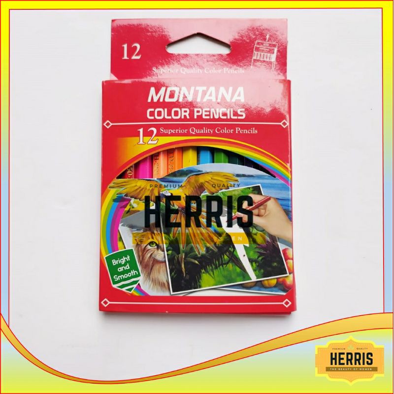 

1 Pak Pensil Warna Pendek Color Pencils Isi 12