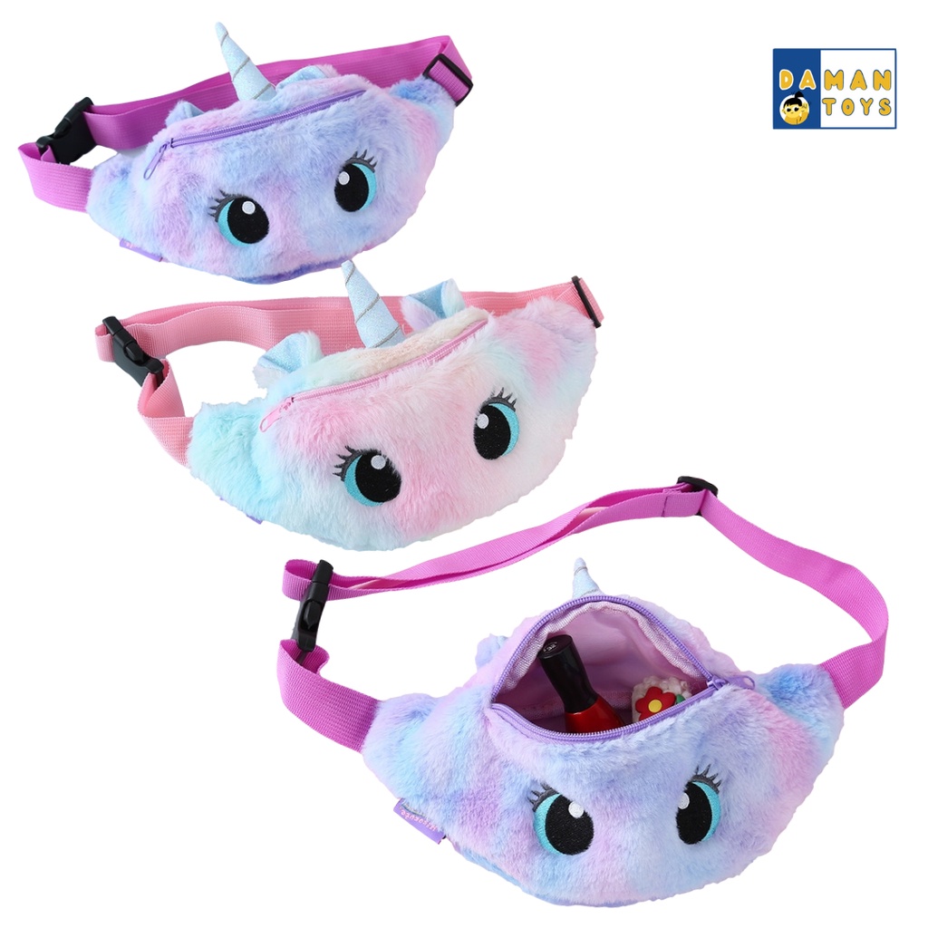 Tas Anak Slempang Unicorn Gurita Tas Ransel Pinggang Waistbag Cewek Kekinian Santai Murah Import