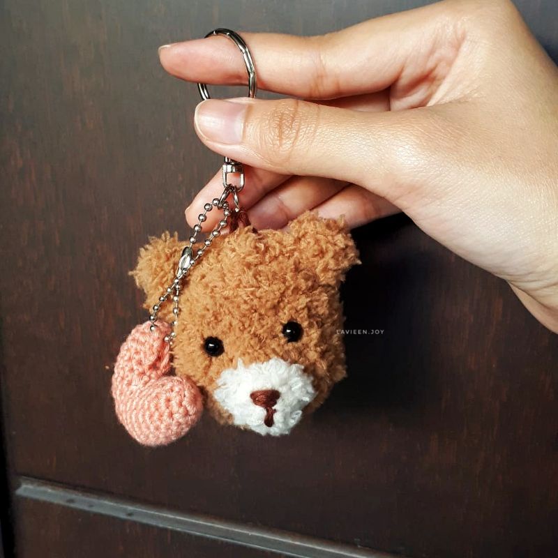 TEDDY BEAR Crochet/Rajut Keychain/Gantungan Kunci