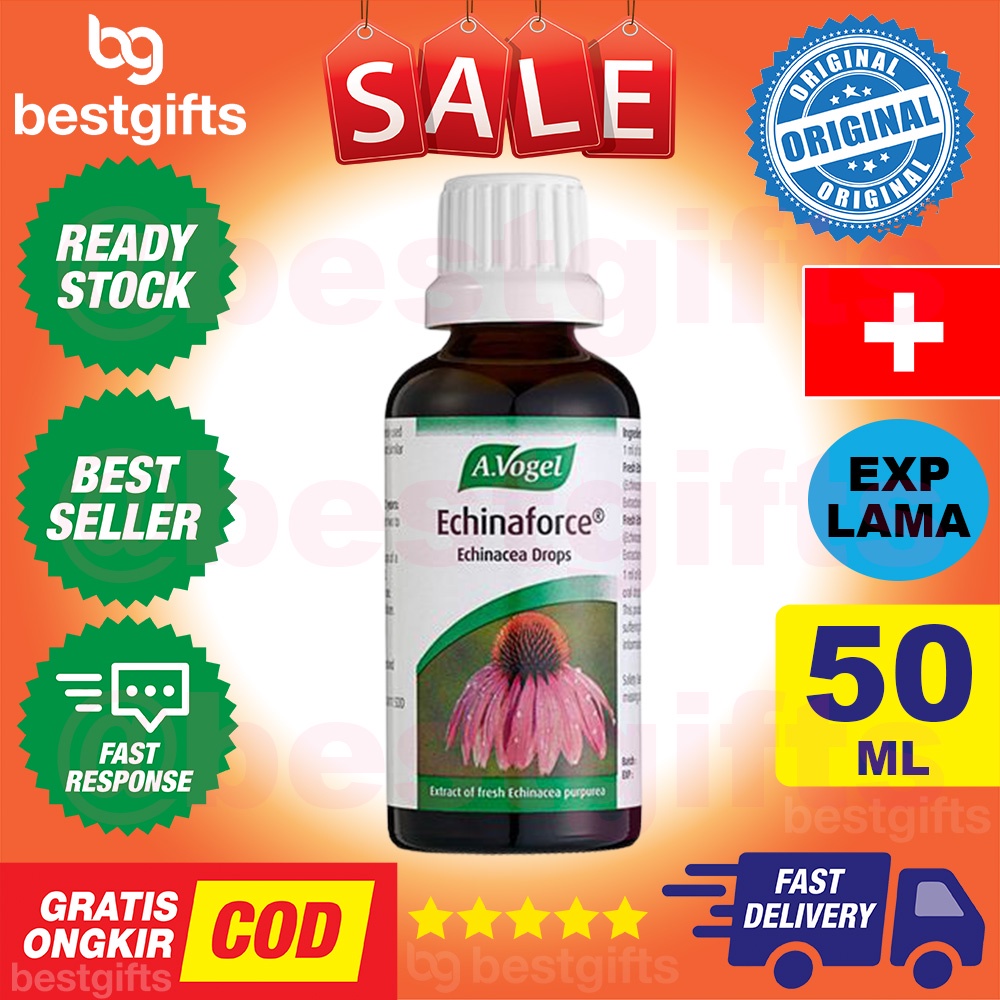 A VOGEL ECHINAFORCE ECHINACEA DROPS IMUN DAYA TAHAN TUBUH CEGAH GEJALA FLU INFEKSI PERNAPASAN 50 ML