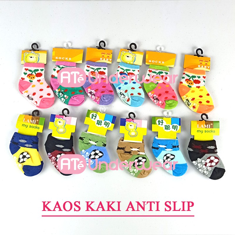 AT204-Kaos Kaki Bayi anti slip/kaos kaki anak/balita