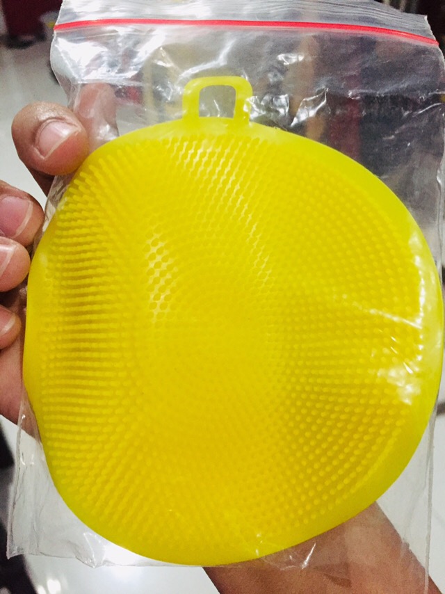 Spons Cuci Piring Bulat Silikon Multifungsi / Pencuci Piring Panci Spon