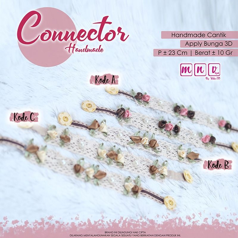 CONNECTOR ORIGINAL RAQUMI | PENGAIT MASKER | MASKER HIJAB | PENGAIT MASKER HIJAB RAQUMI