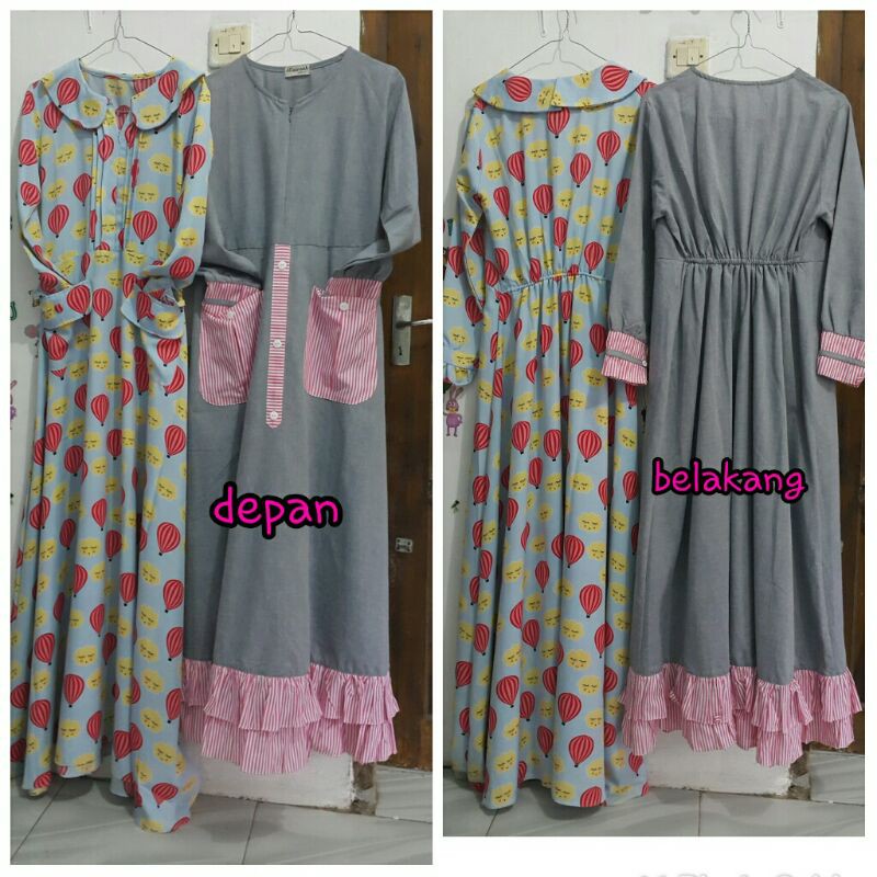 gamis/dress khimar/hijab syari  branded premium pl/preloved/second/bekas