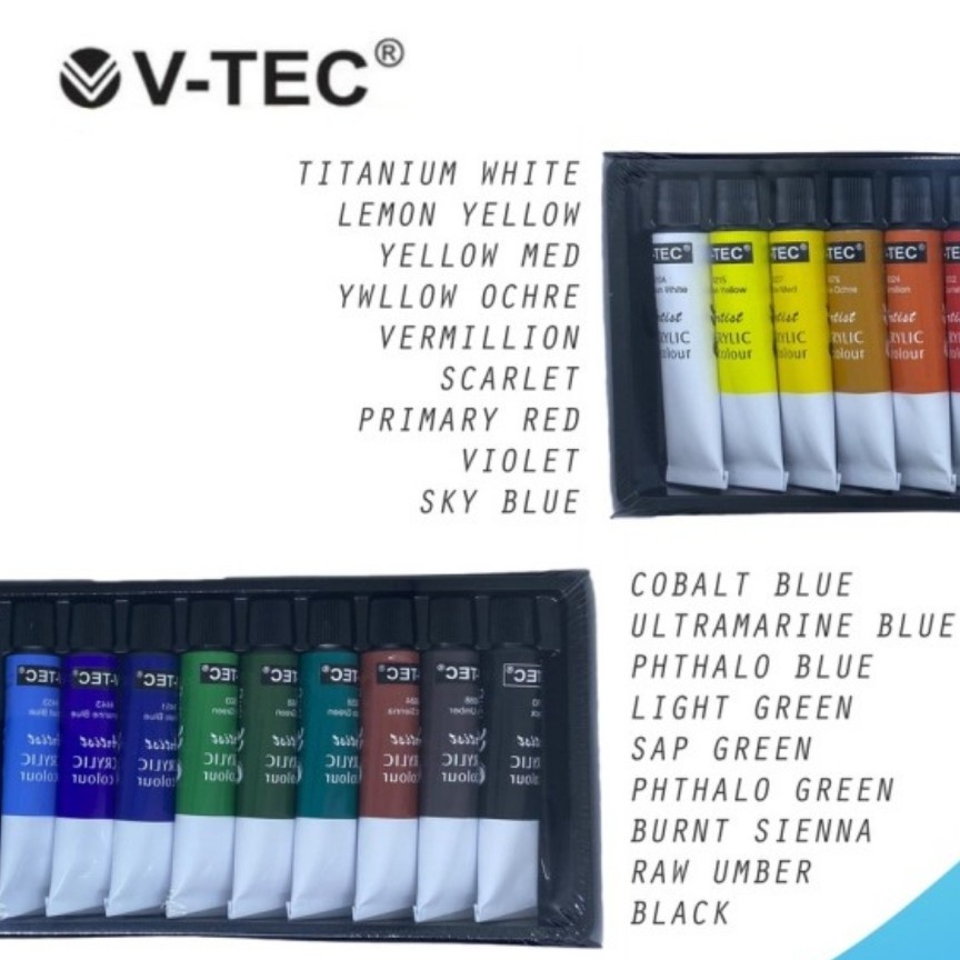 V-TEC Cat Akrilik / Acrylic Colour VTEC 18 Warna 12ml VT-818