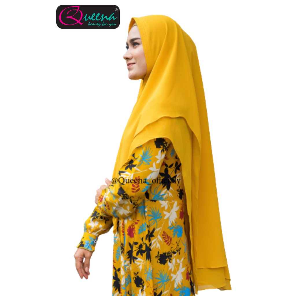 jilbab ceruti babydoll 2 layer jilbab ceruti instan jilbab ceruti babydoll model terbaru Queena