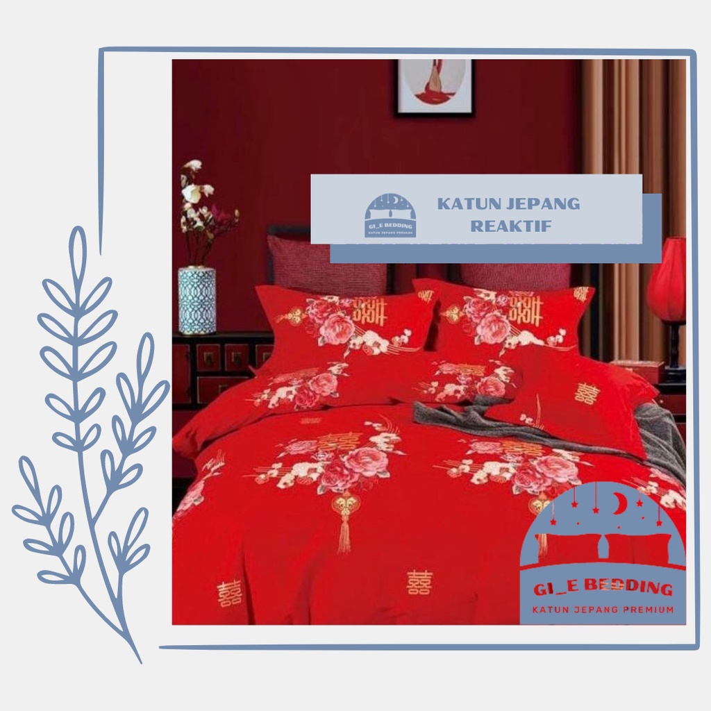 Jual Sprei set / Bedcover set / Quilt cover set Katun Jepang Reaktif
