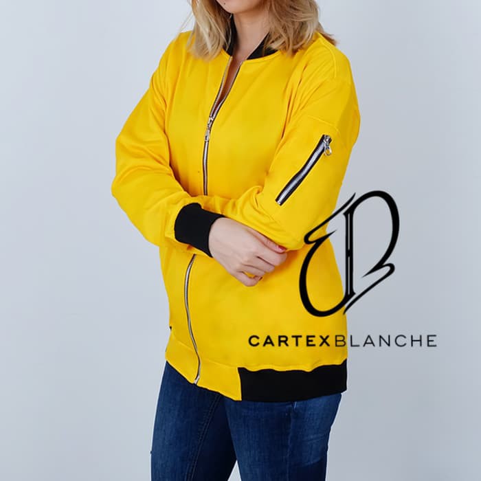 Bomber Jaket Kuning M - L