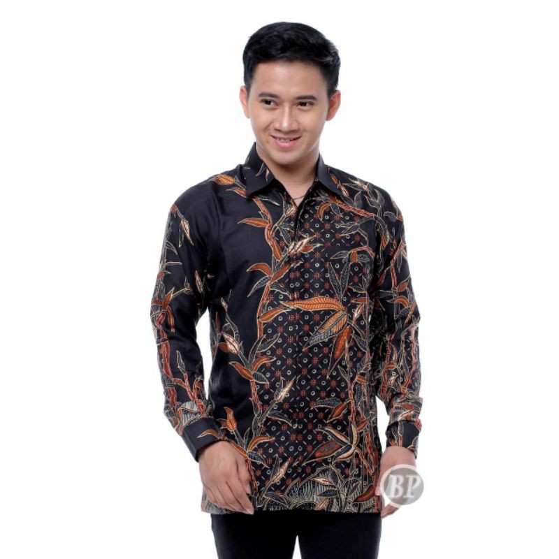 KEMEJA BATIK SEMI SUTRA LENGAN PANJANG