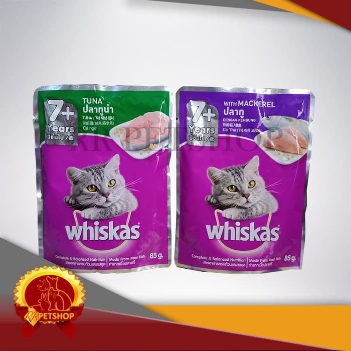 Cat Food / Makanan Kucing Whiskas Adult 7+ All Varian 85Gram