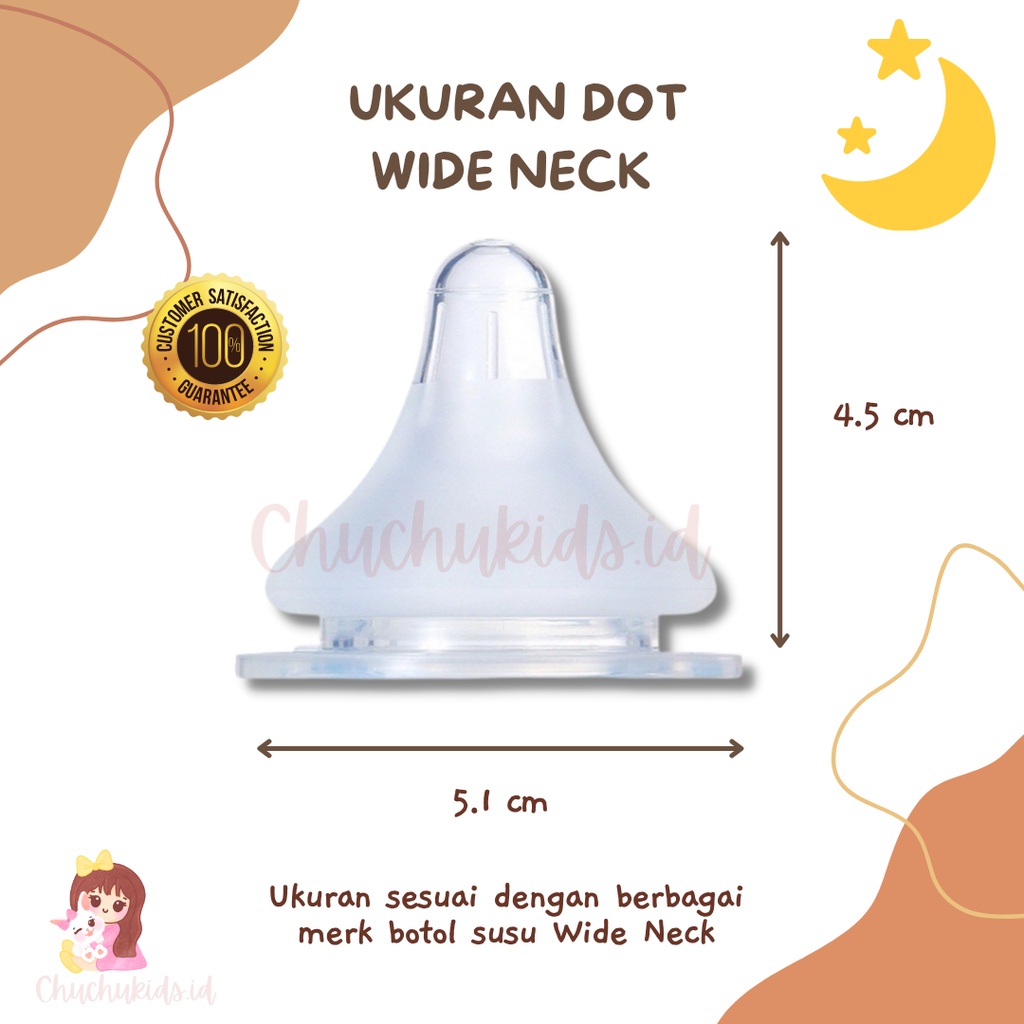 Dot Botol Susu Wide Neck Nipple Peristaltic Plus Dot Botol Susu Nipple Wide Neck Empeng Bayi dot lebar