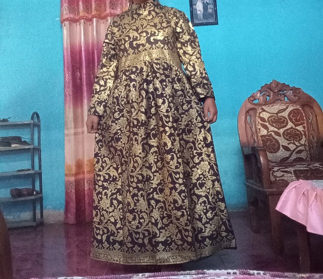 [jumbo] Gamis Batik Manggar,padi,sekar,cantik,kubis,kipas,daun,kupu,nadine,gendis Gamis Batik Jumbo