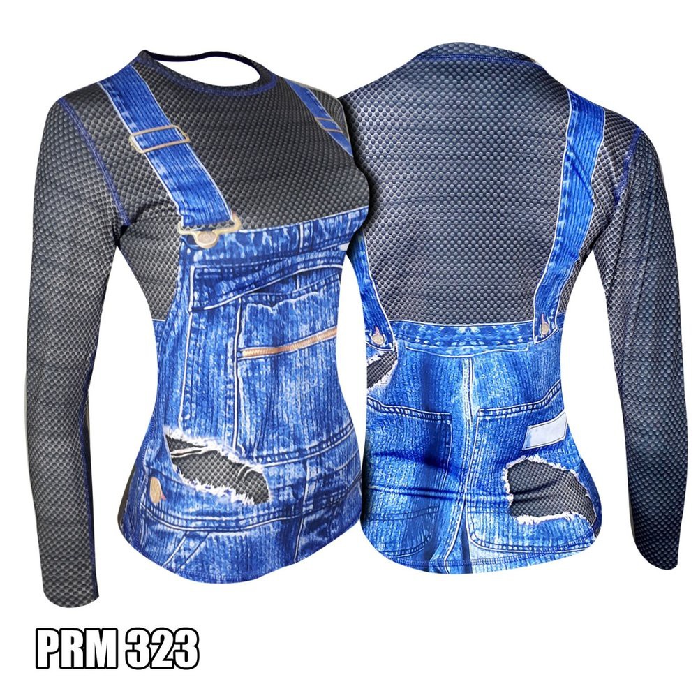 kaos senam zumba lengan panjang levis