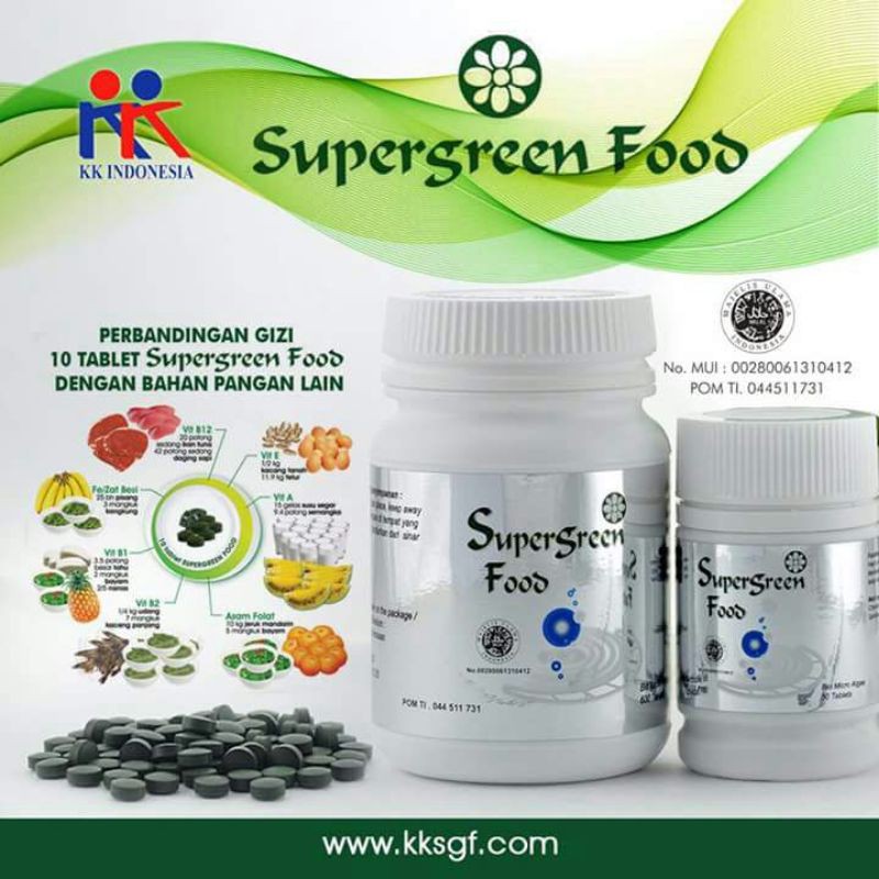 

Supergreen Food isi 50 butir