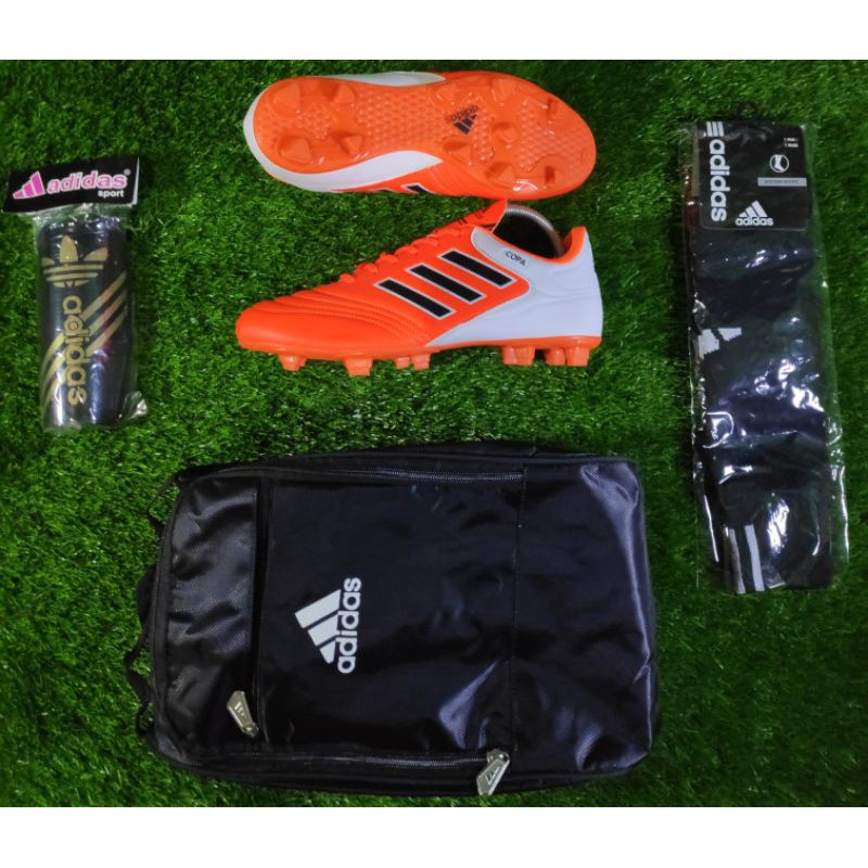 PROMO PAKET MURAH LENGKAP SEPATU BOLA ADIDAS COPA ORIGINAL COMPONENT SEPATU BOLA TERMURAH 2022-ORANGE