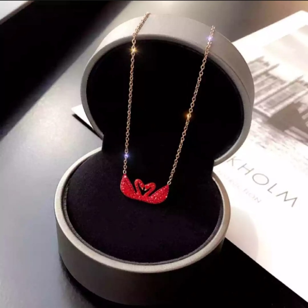 Kalung Angsa Titanium Premium Import Aksesoris Fashion wanita Korea Simple Mewah Elegan anti Karat  Aksesoris Wanita Perhiasan Korea  Perhiasan wanita /  Kalung  wanita terbaru kekinian /  Kalung  emas wanita /  Kalung  tangan wanita / Gelang wanita korea