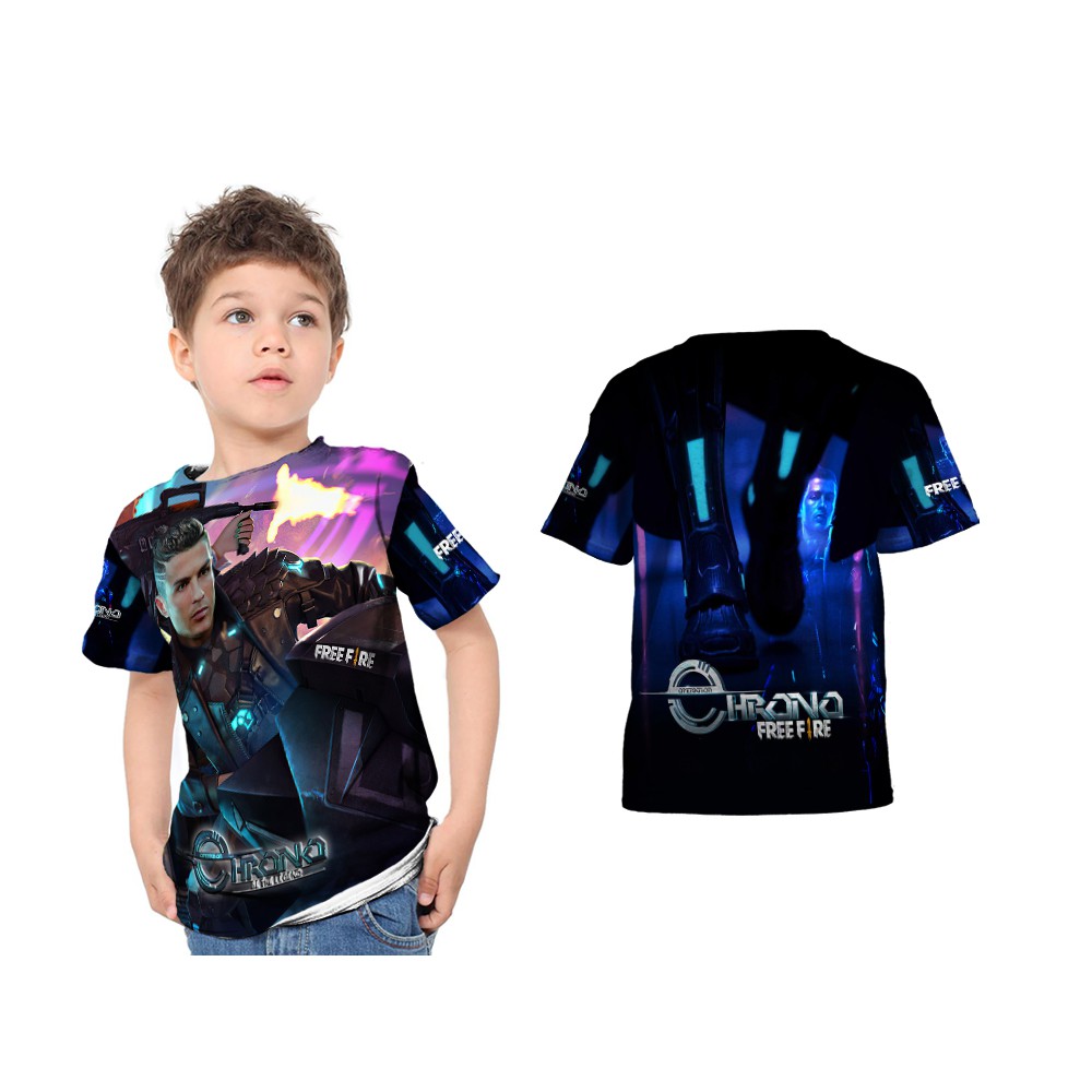 2S5 - Baju Kaos Tshirt Anak Gaming FF Free Fire Chrono Wanita Pria Fullprint Custom