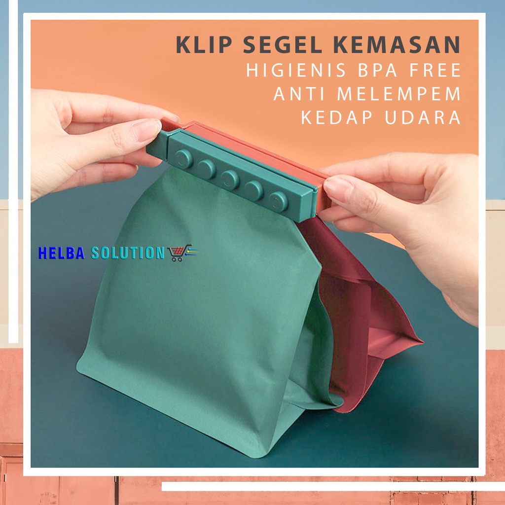 SET Klip Segel Plastik Kemasan Makanan Kedap Udara Lego Sealer Penjepit Bungkus Snack Block Snack Clip