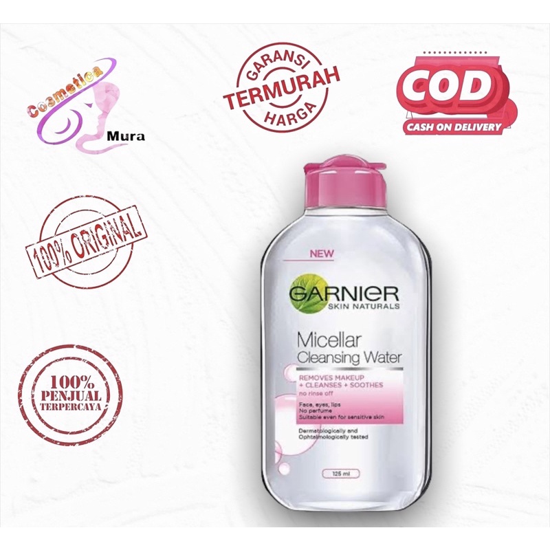 ( 125 ml ) HARGA PROMO MANTAP - GARNIER Micellar Water Pink Skin Care 125 ml | Cleansing Water | Pembersih Makeup