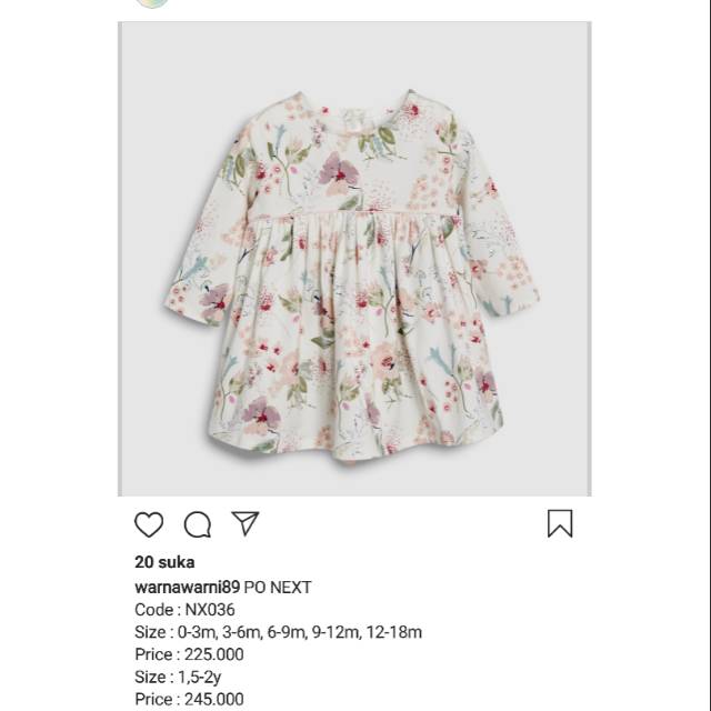Preloved Next Baby Dress (Sold IG)