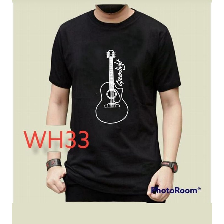 BAJU KAOS DISTRO KEREN GREENLIGHT GITAR PRIA WANITA COTTON COMBED 30s HIGH QUALITY PREMIUM