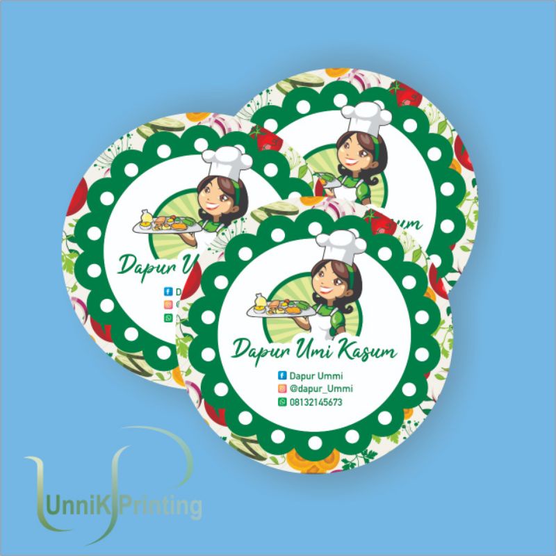 

Stiker Label Produk Bungkus Makanan Kue Roti Custom