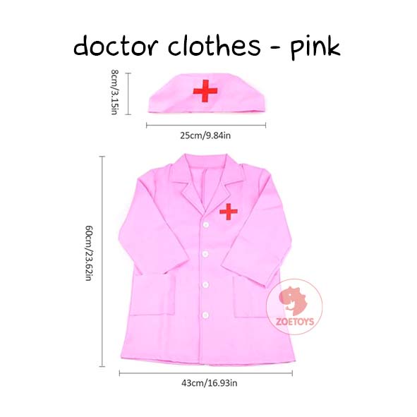Zoetoys Doctor Clothes | Kid Costume Kostum Baju Profesi Dokter Anak