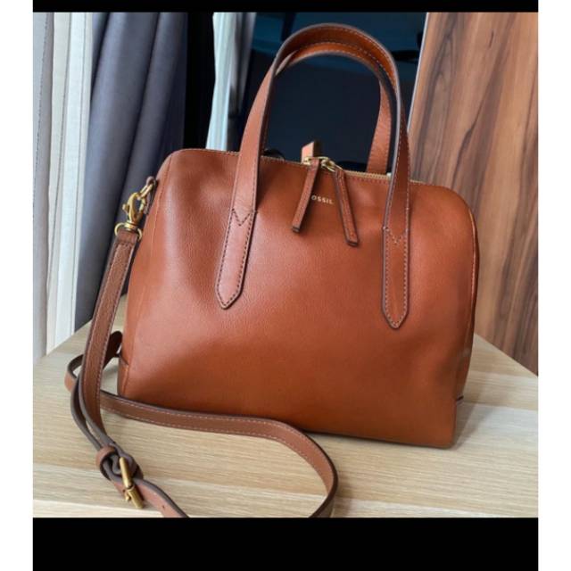 Fossil Sidney Satchel Brown